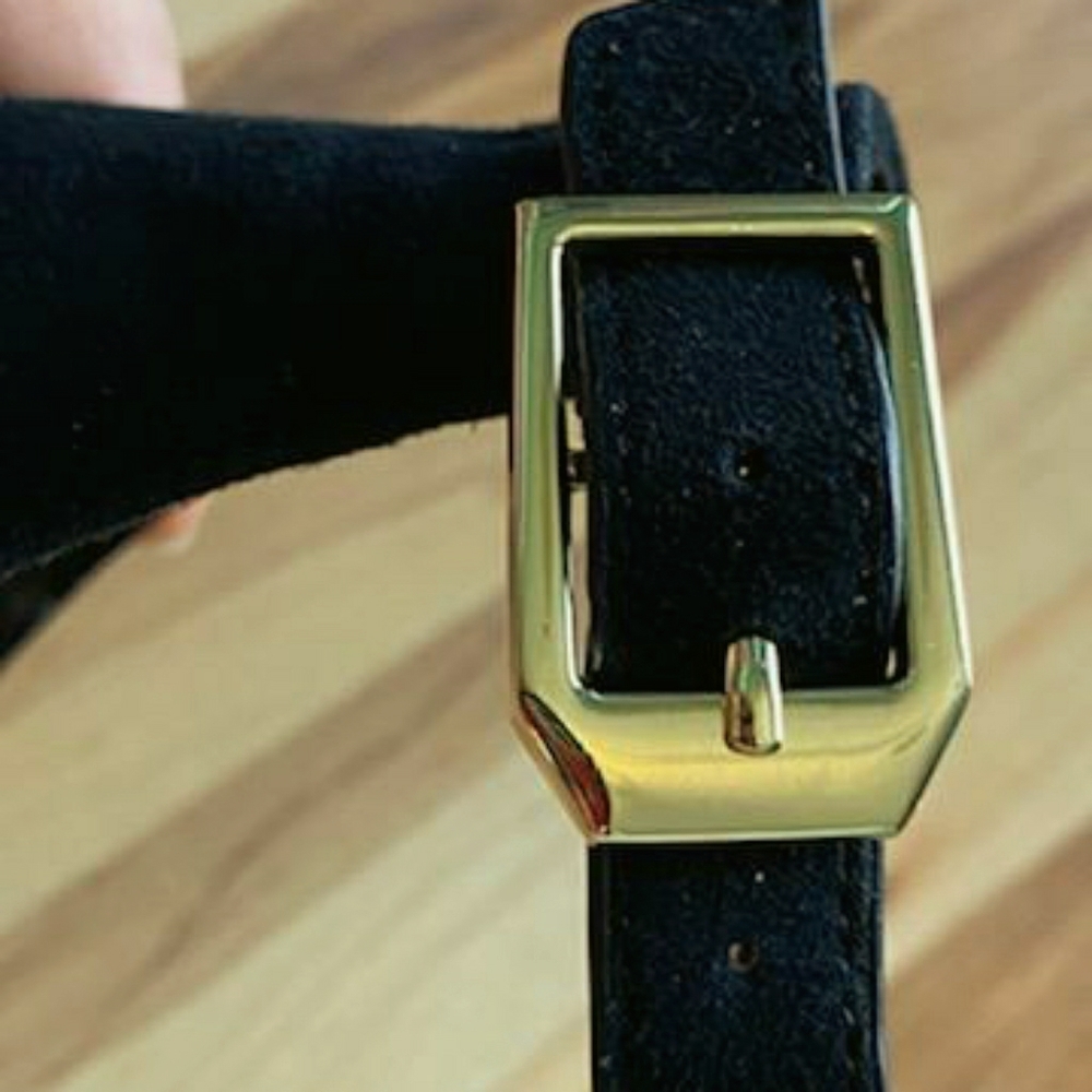 Black buckle sandals
